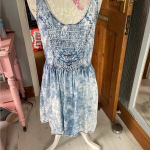 Denim&Co Blue Tie-Dye Dress
